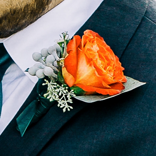 Bronze Barn Wedding Boutonniere